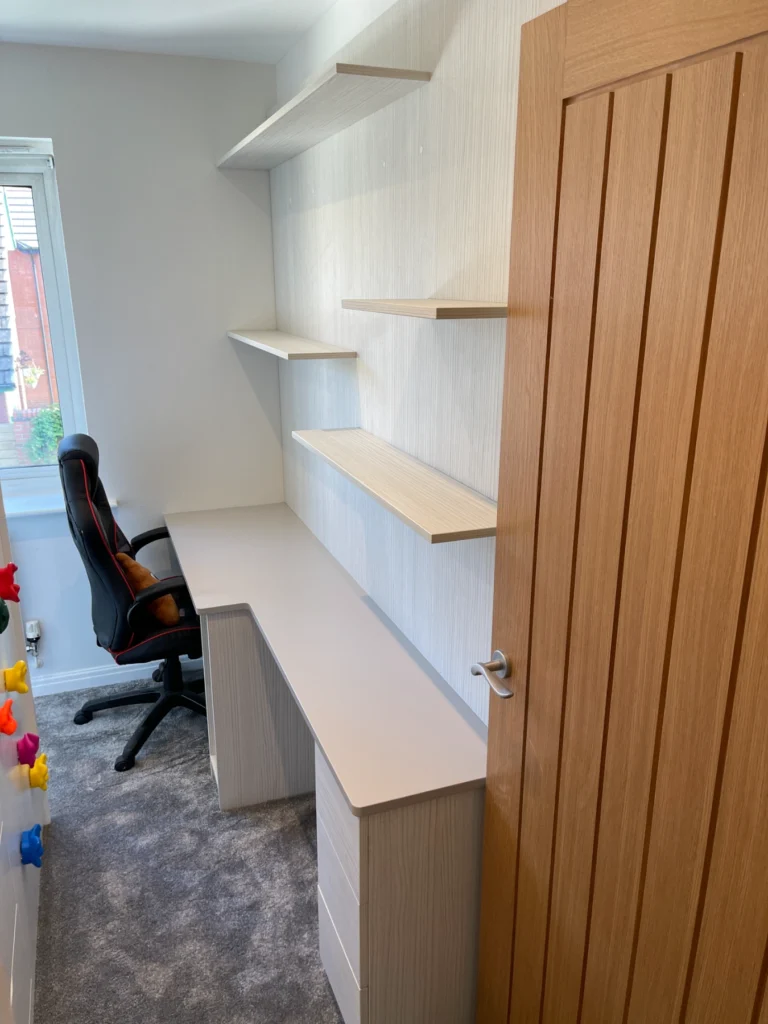 Boys desks with shelving